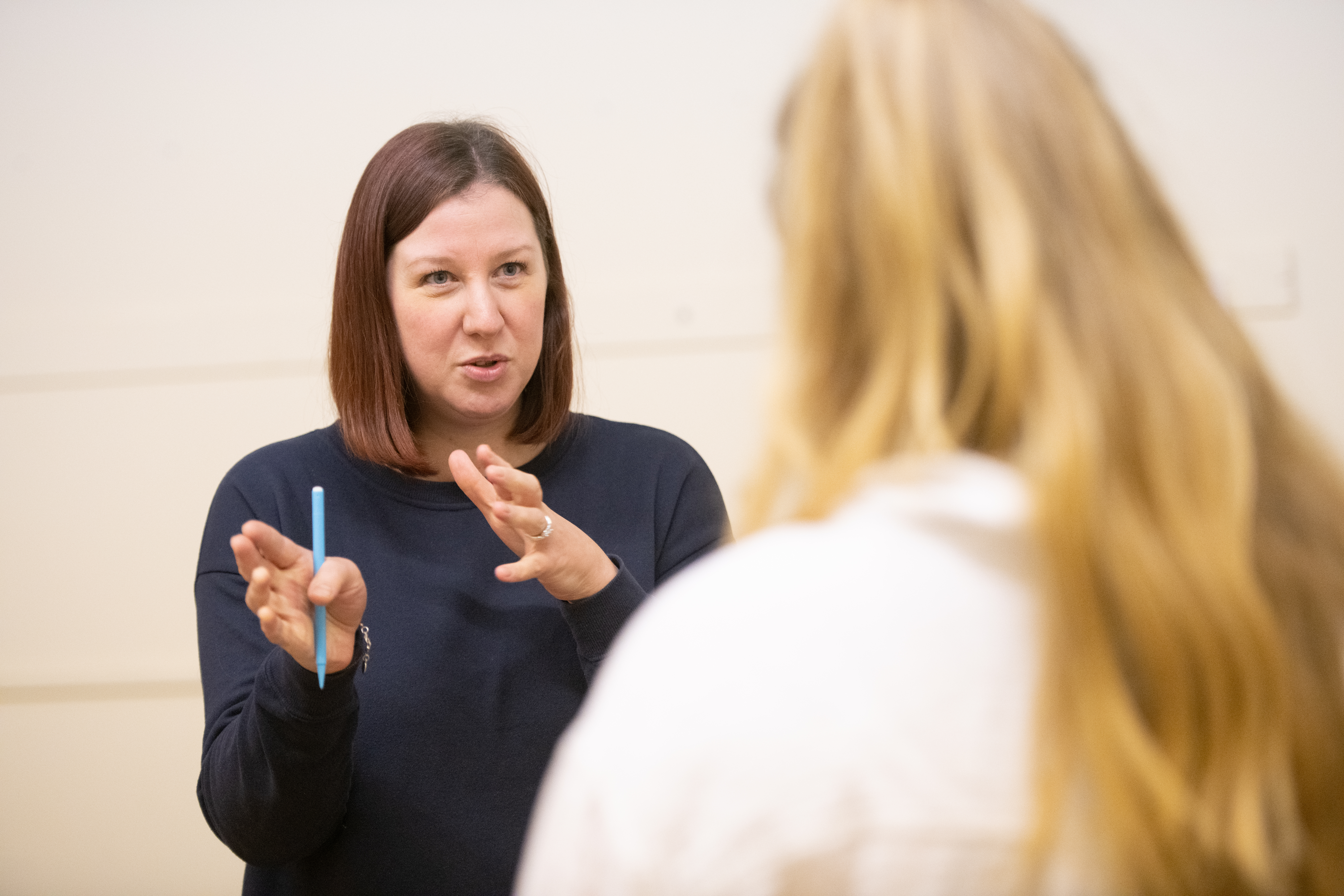 Beth Morton directing in rehearsal